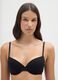 Women's Black Padded Cotton Blend Bra_0