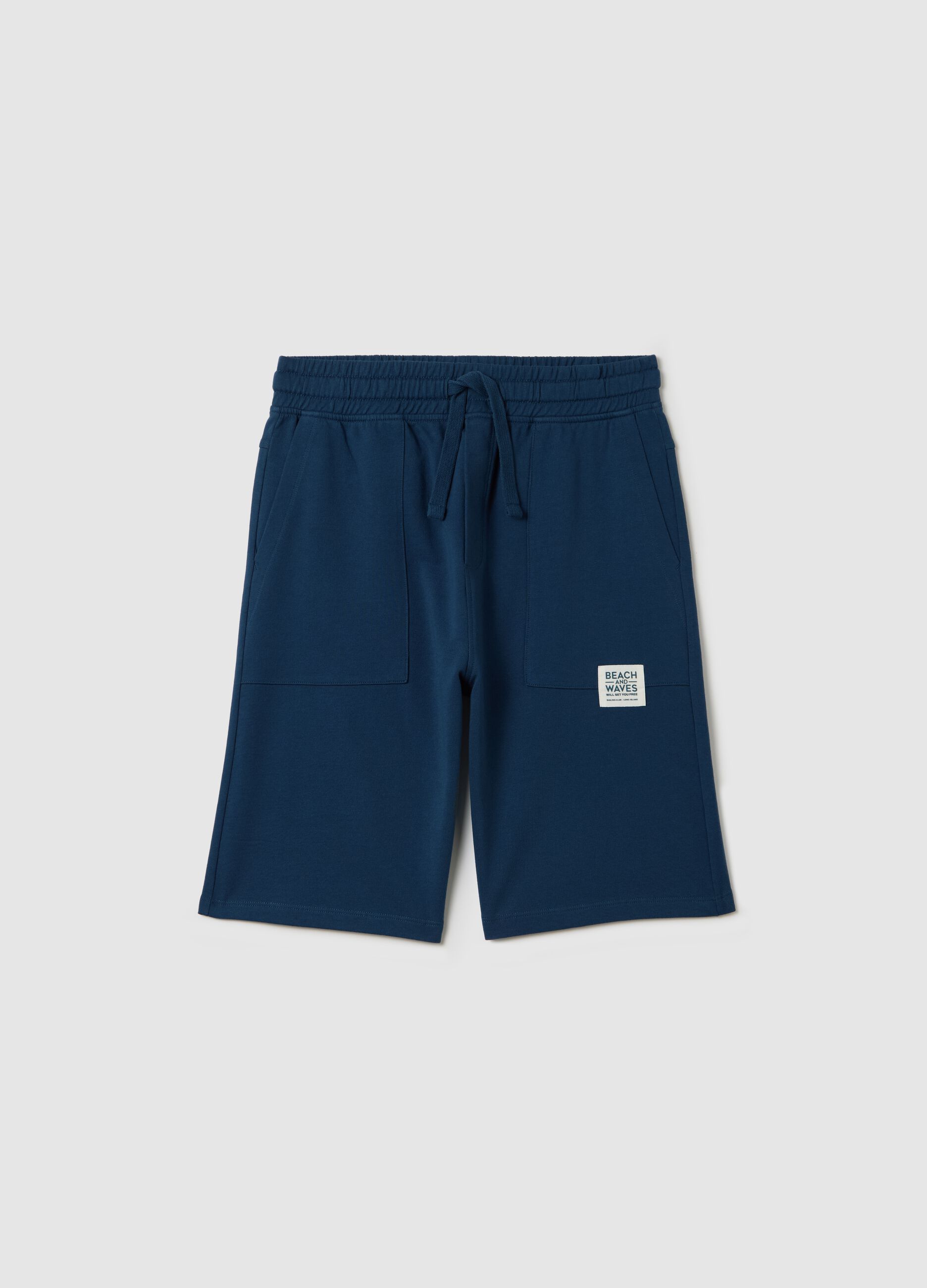 Pantaloncini beige in puro cotone