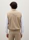 Beige Stretch Fabric Waistcoat_3