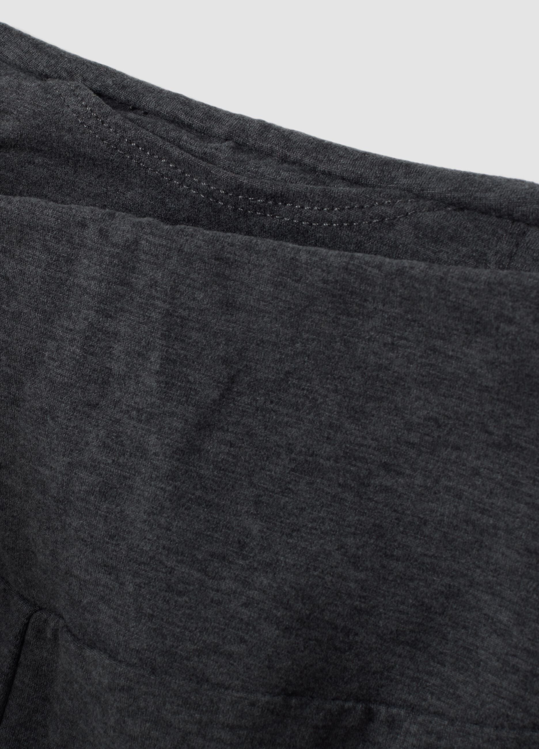 Grey flared leggings in stretch fabric