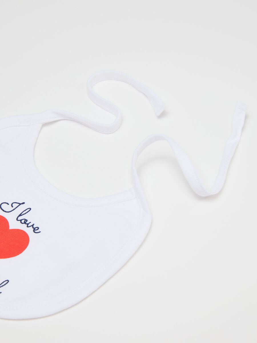 Two-pack I Love Mum & Dad bibs in cotton_1