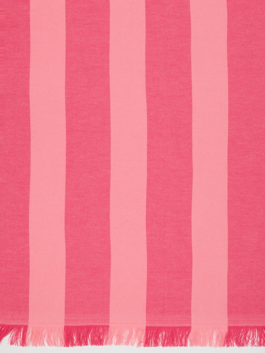 Women's Scarf in Pure Pink and Fuchsia Cotton_1