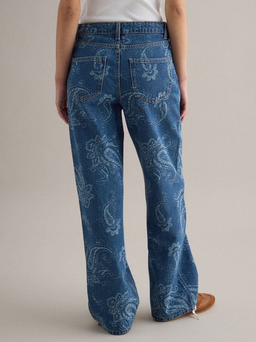 Blue baggy trousers in pure cotton_2