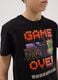 Kids' pure black cotton Minecraft T-shirt_1