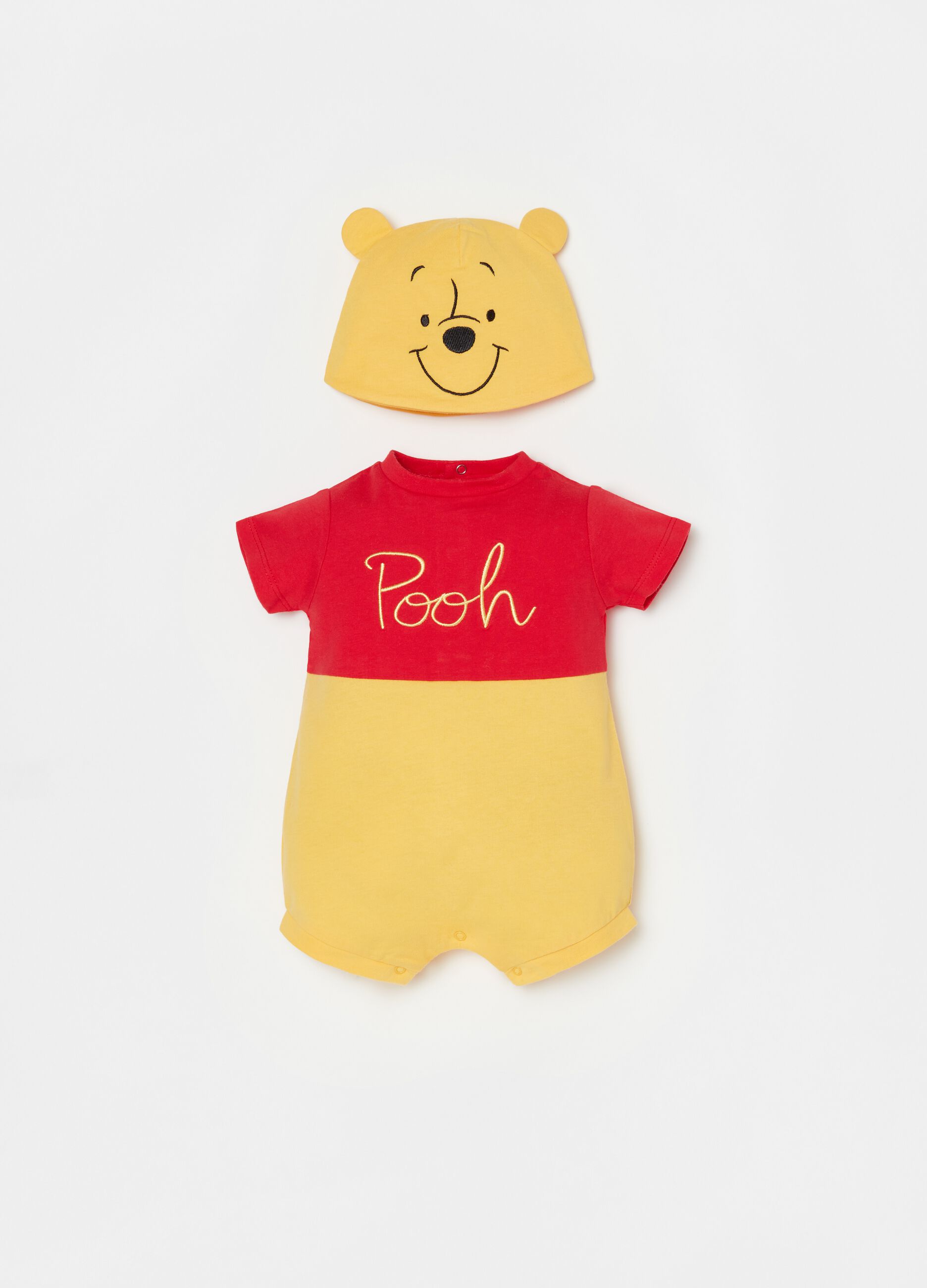 Winnie the Pooh romper suit and hat set