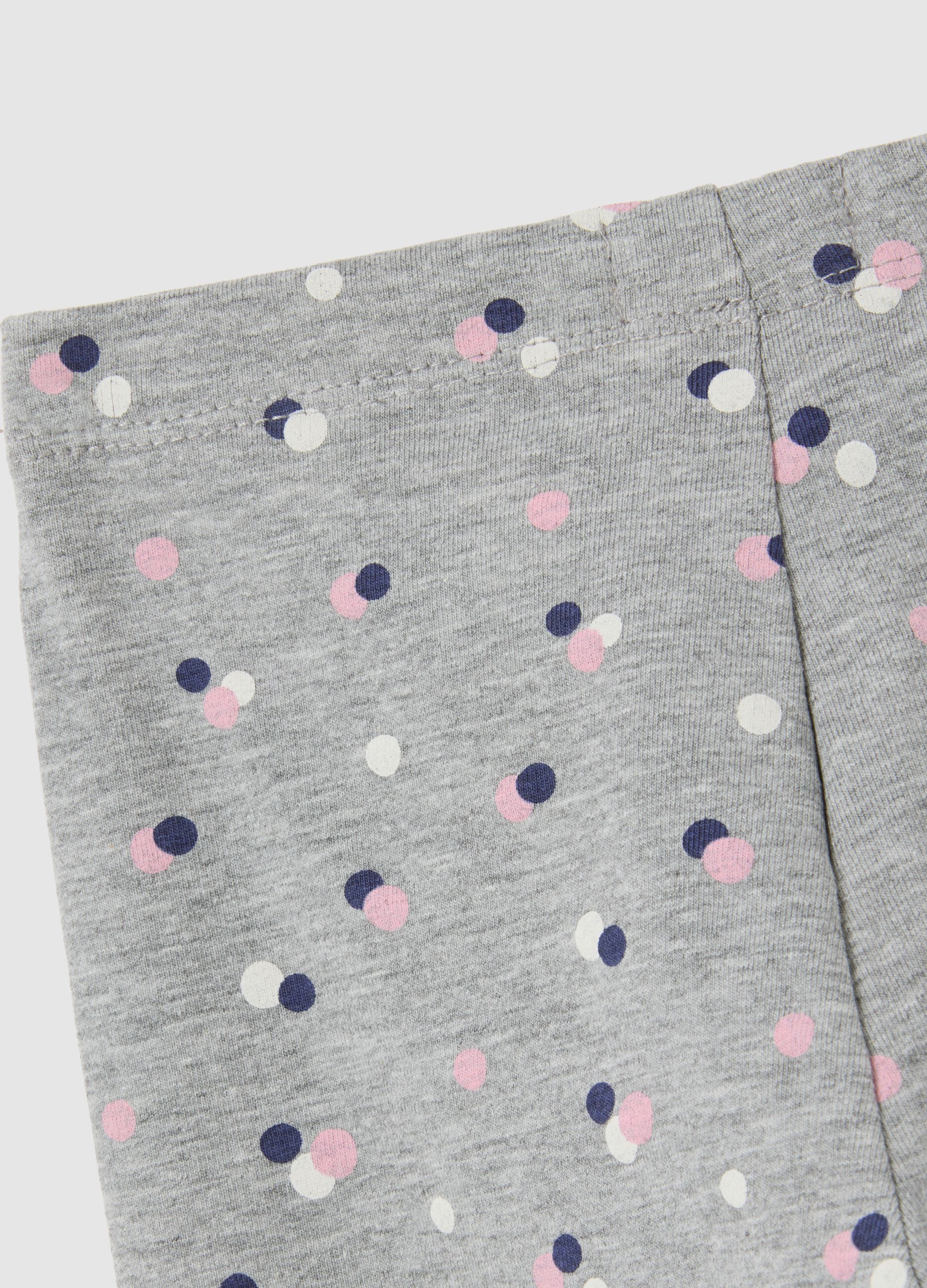 Skinny Multicolour Cotton Girl's Leggings