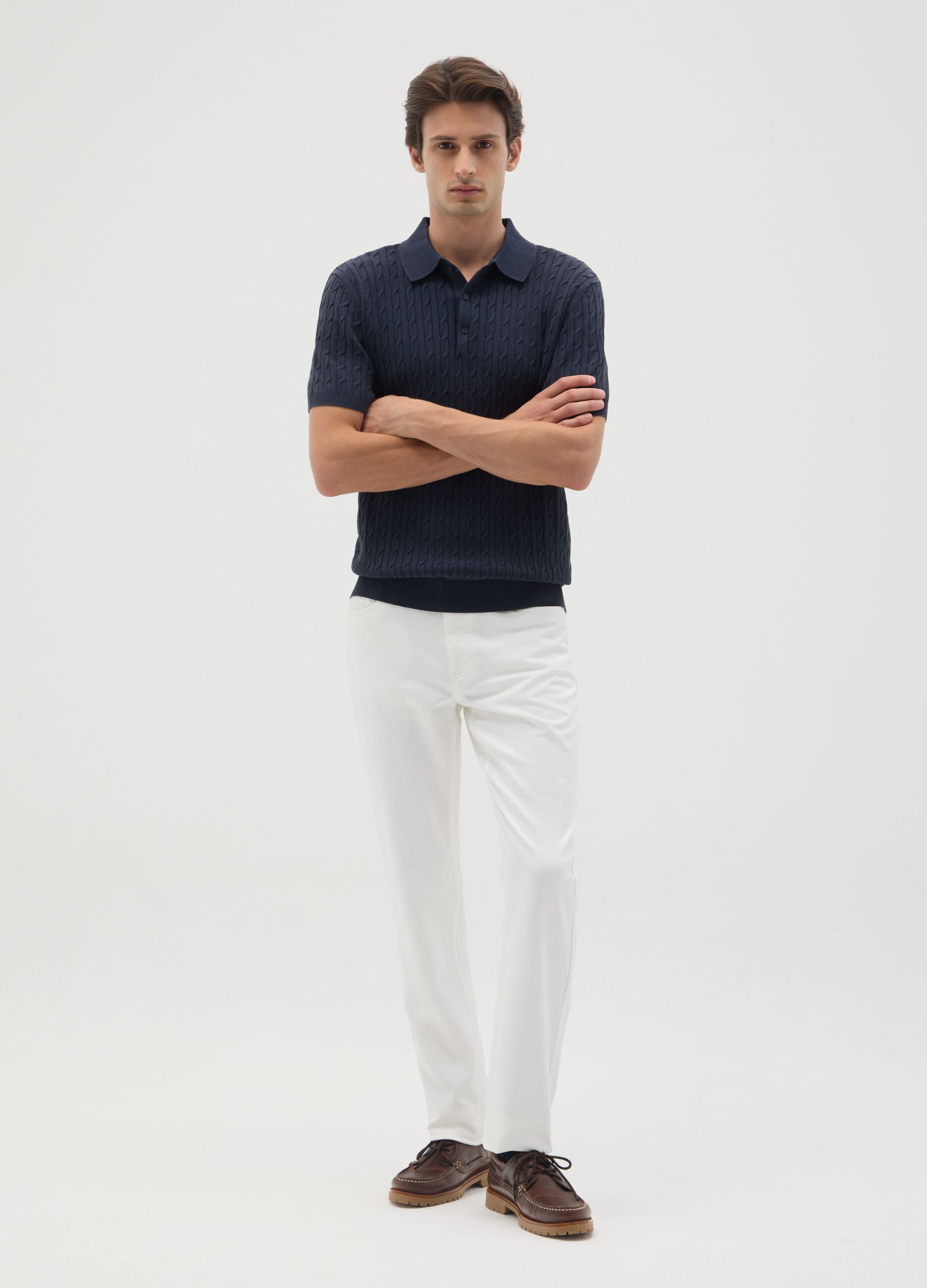 Pure Cotton Blue Shirt with Classic Collar
