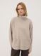 Camel viscose-blend jumper with ribbed high neck, regular fit_0