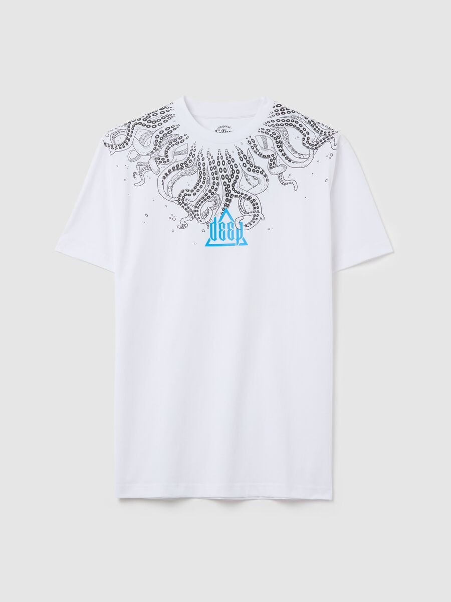 White T-shirt with short sleeves and print_4