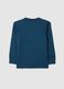 Children's blue long sleeve cotton T-shirt with oversize fit_1