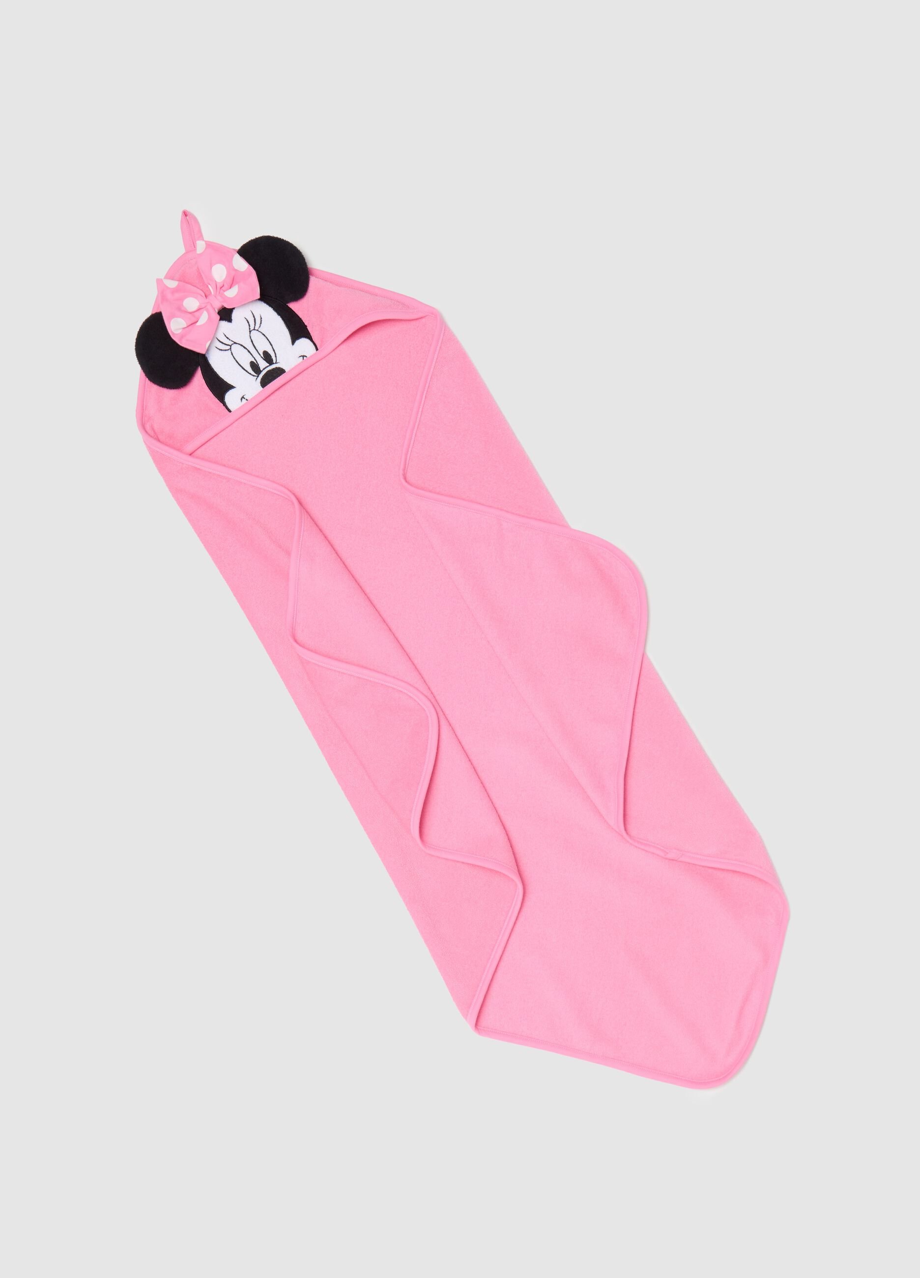 Bathrobe with Minnie Mouse application and embroidery