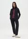Black regular fit jogger trousers with elasticated waist_0