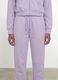 Purple organic cotton jogger trousers, regular fit, for girls_3