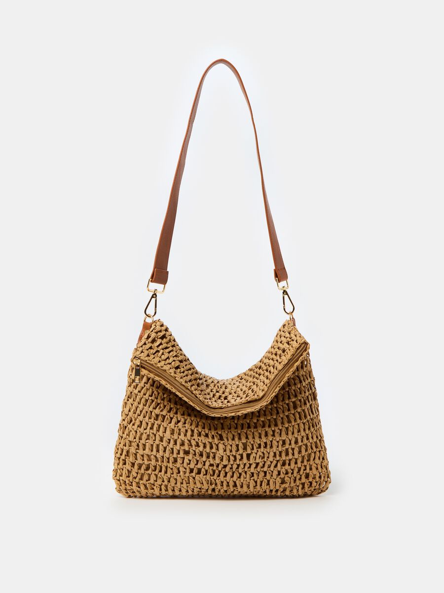 Raffia bag with shoulder strap_0