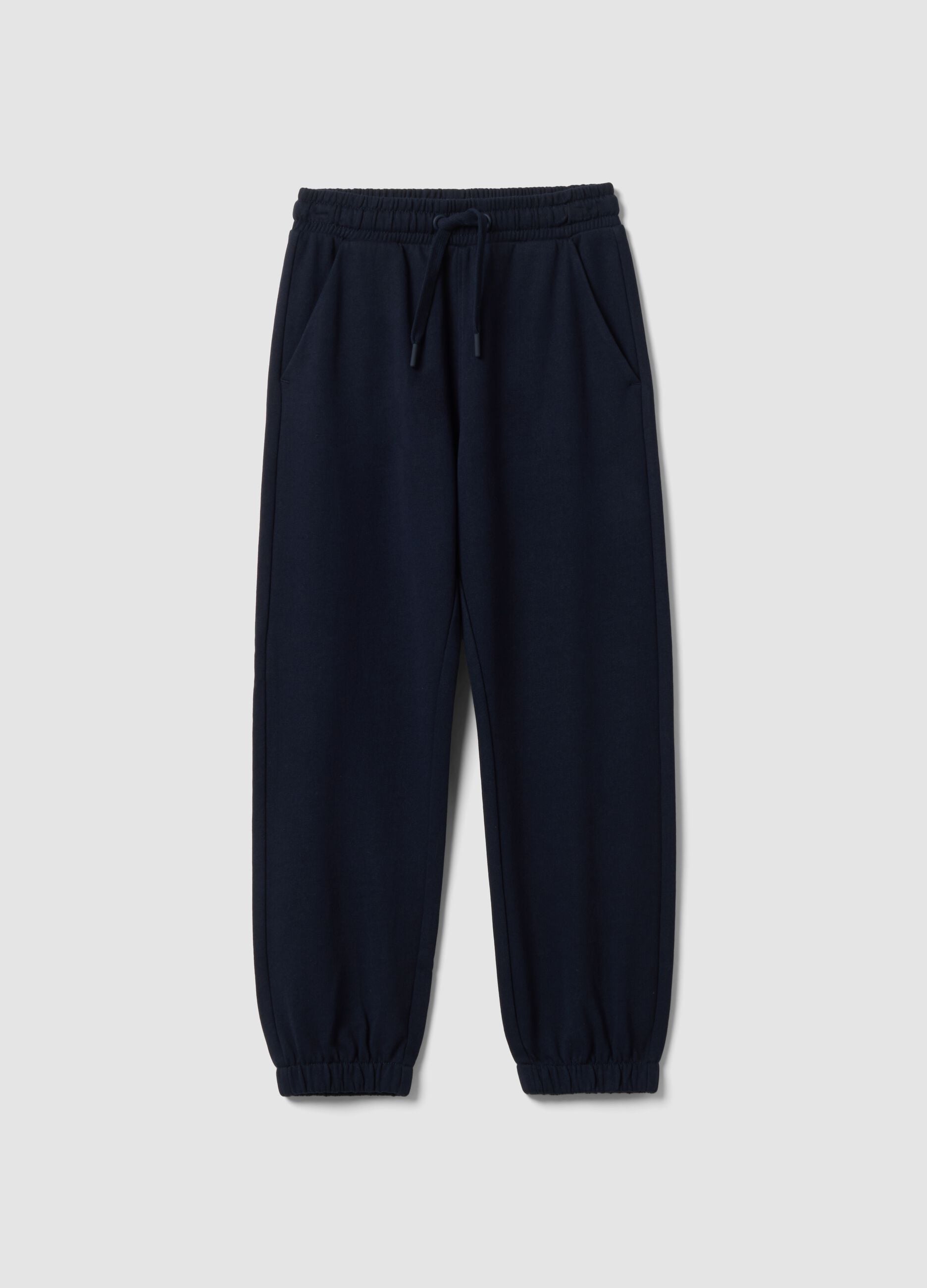 Blue organic cotton jogger trousers