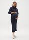 Elasticated Long Maternity Skirt Blue_0