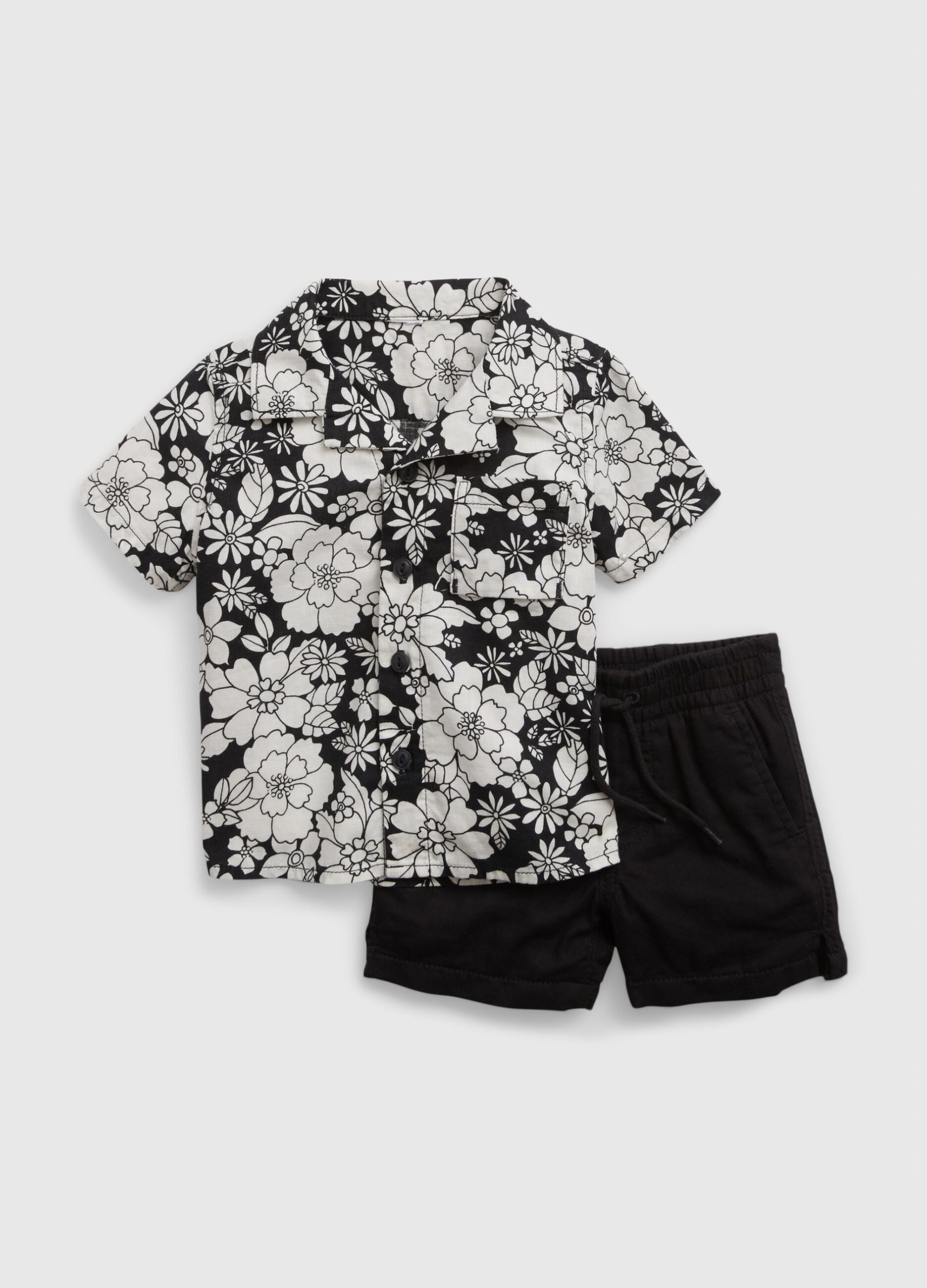 Jogging set in cotone con stampa floreale_1