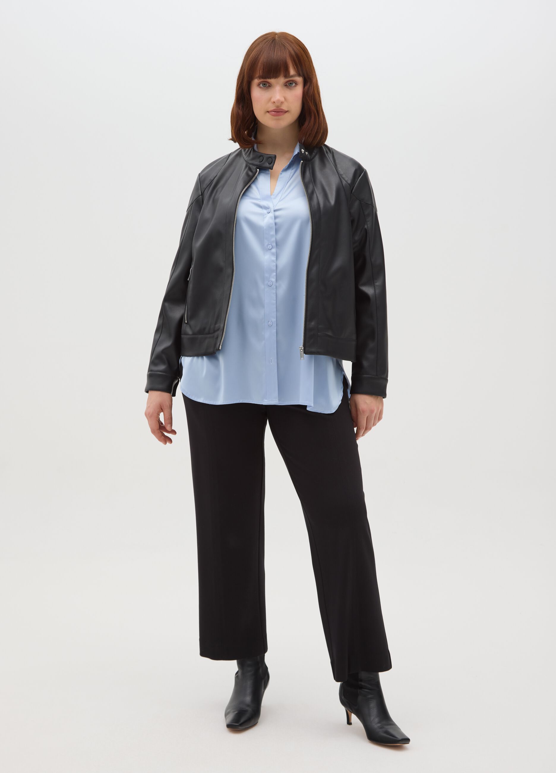 Black regular fit leggings