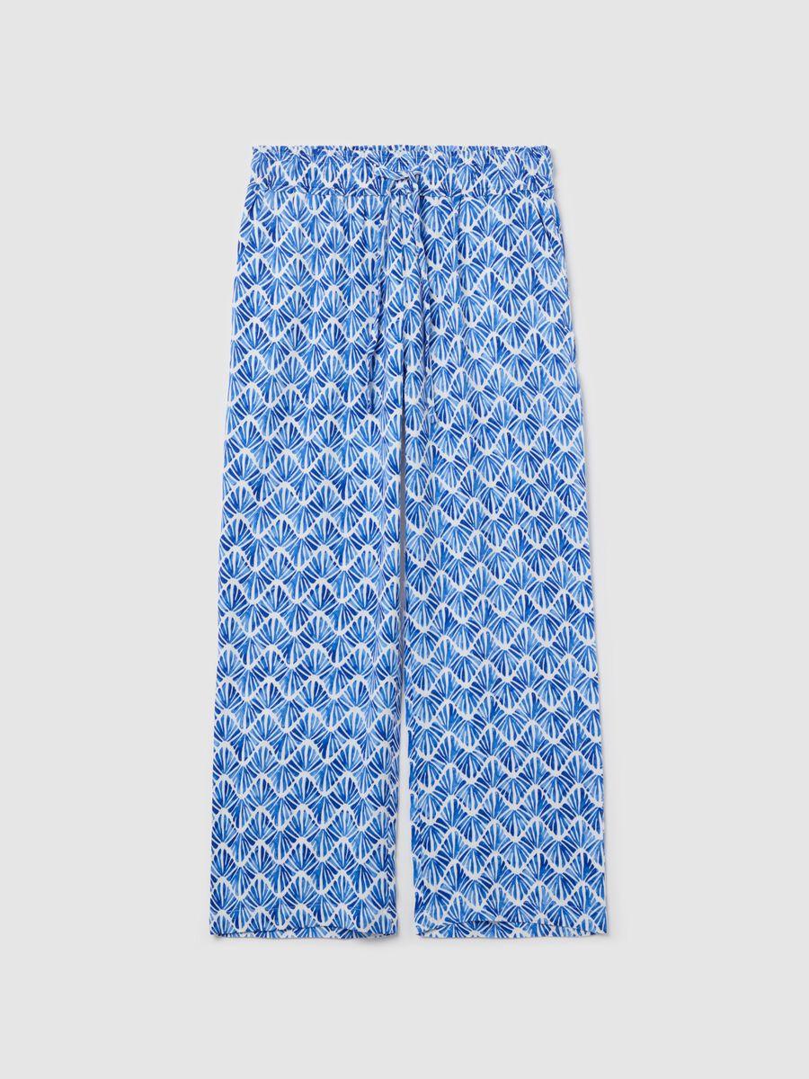 Jogger trousers in viscose with drawstring_4