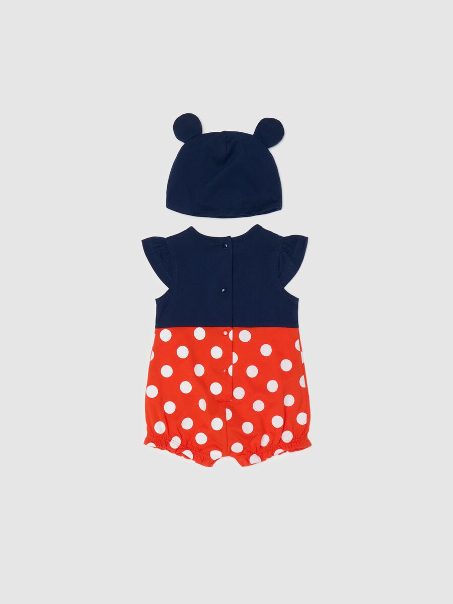 Set with Minnie Mouse romper suit and hat with ears_1