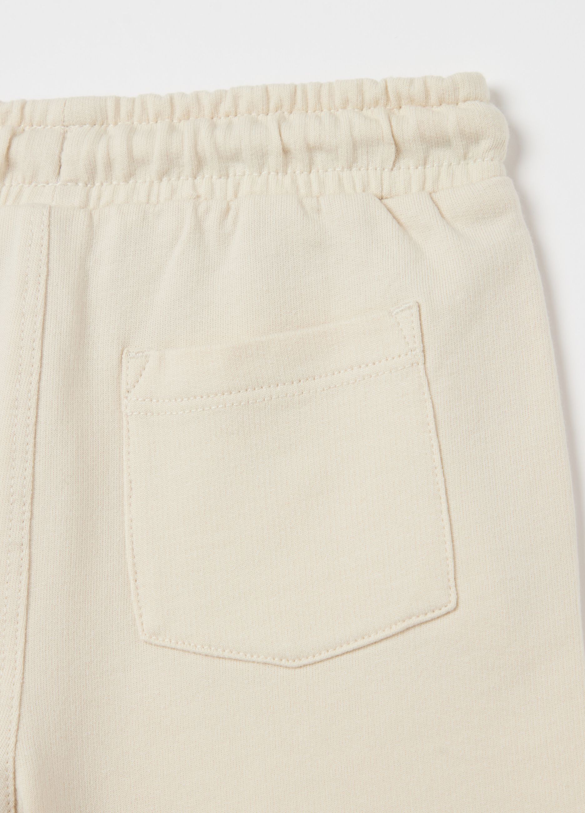 Cotton Bermuda shorts with drawstring