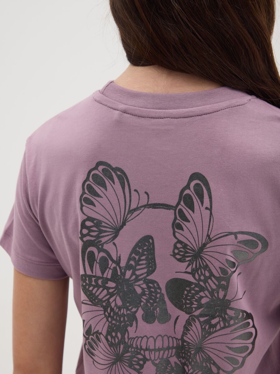 Purple T-shirt with butterfly prints OVS Kids_2