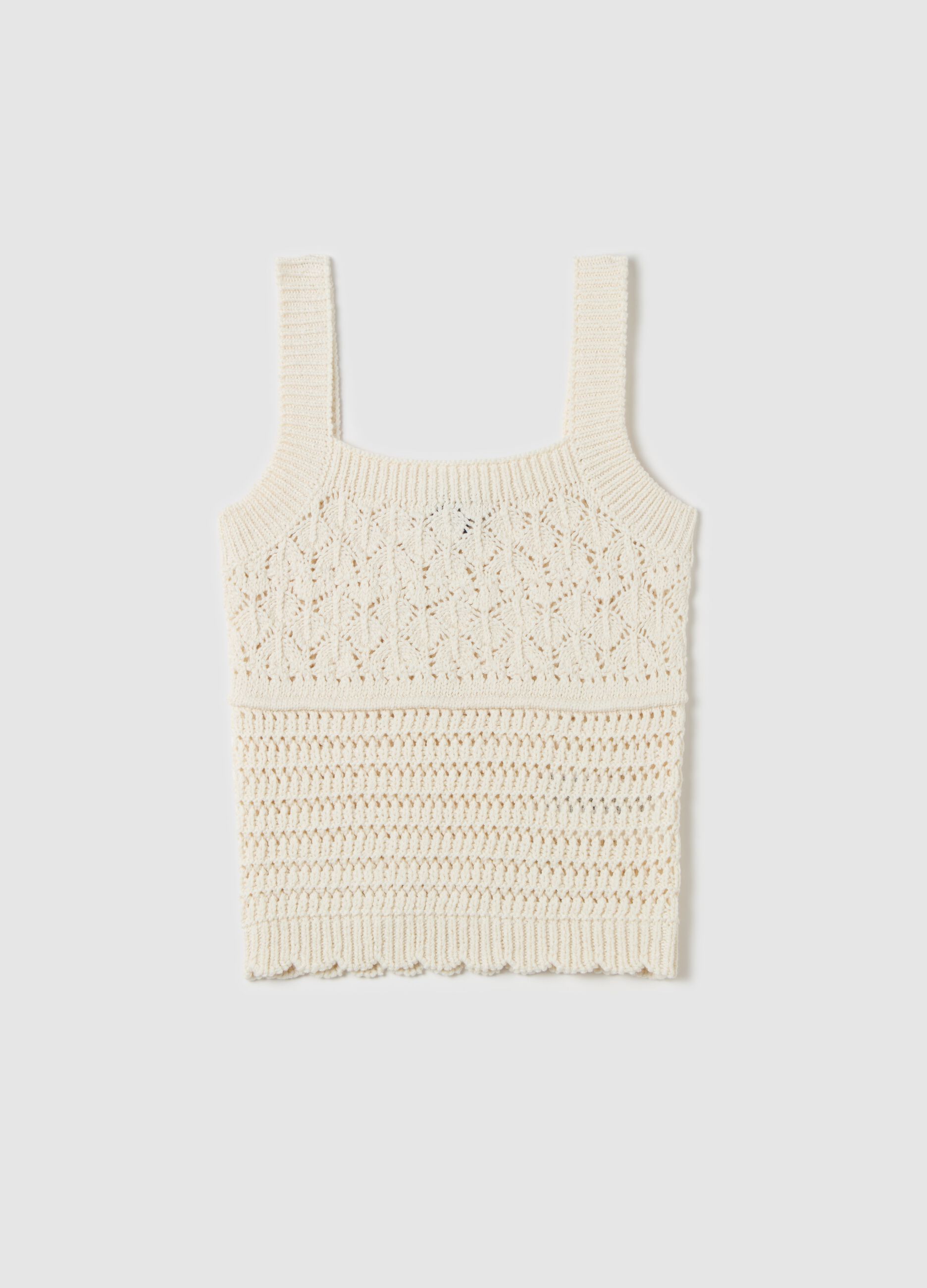 Top with crochet design
