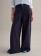 Blue Flare Stretch Cotton Trousers_1
