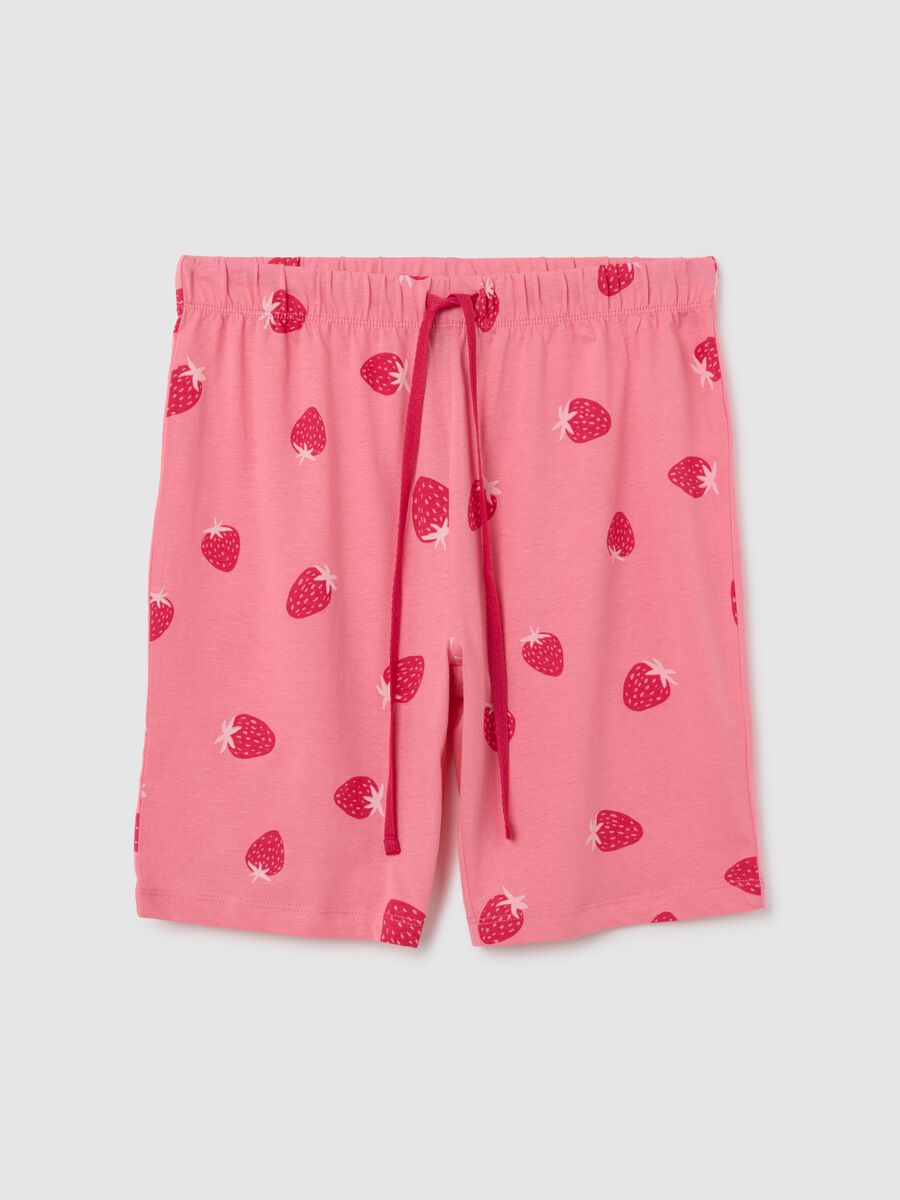 Women's regular fit pink pure cotton shorts_0