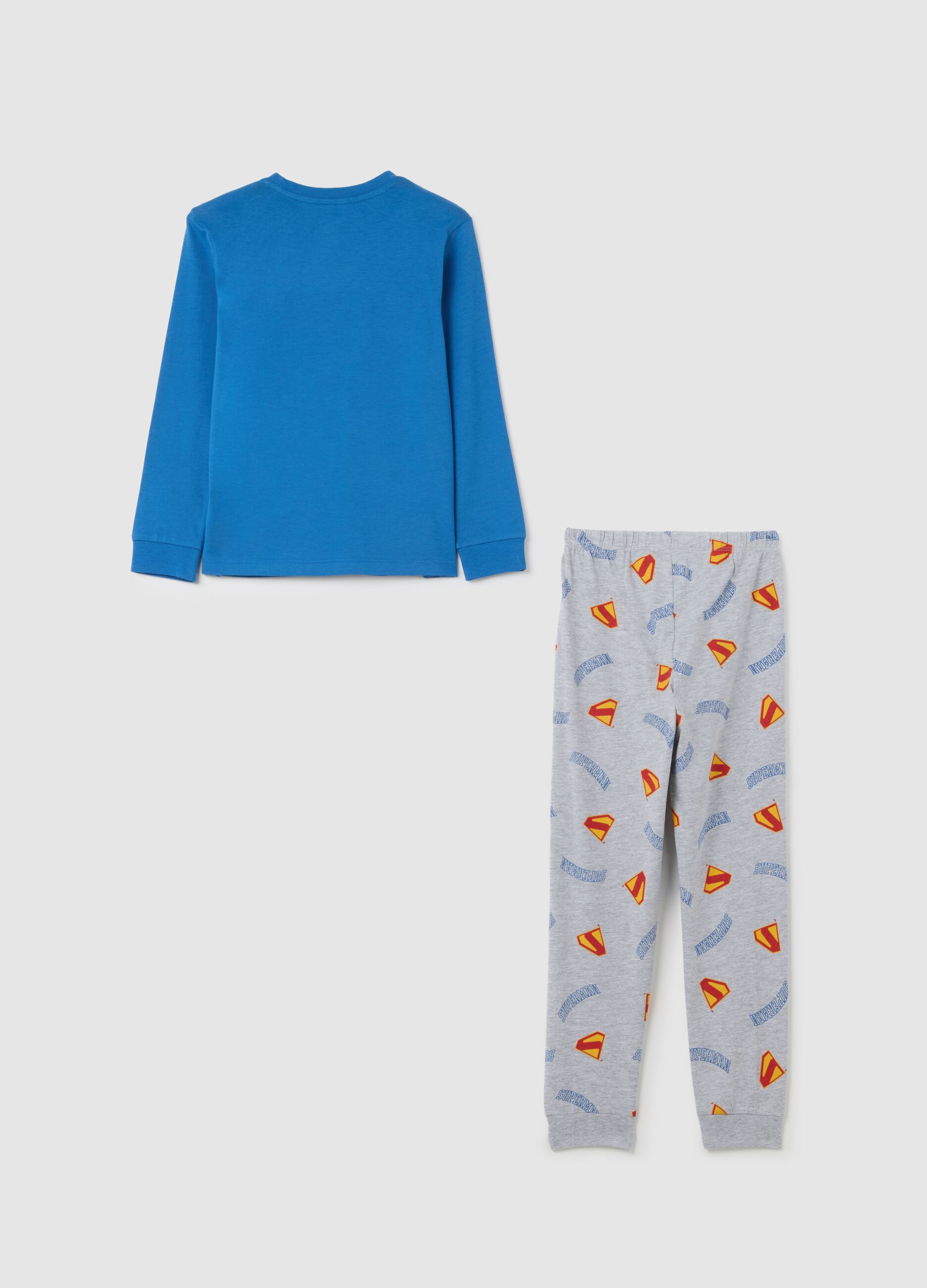 Children's pyjamas in pure multicoloured cotton with Batman print