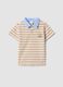 Multicolor Striped Stretch Cotton Polo with Mickey Mouse Embroidery_0