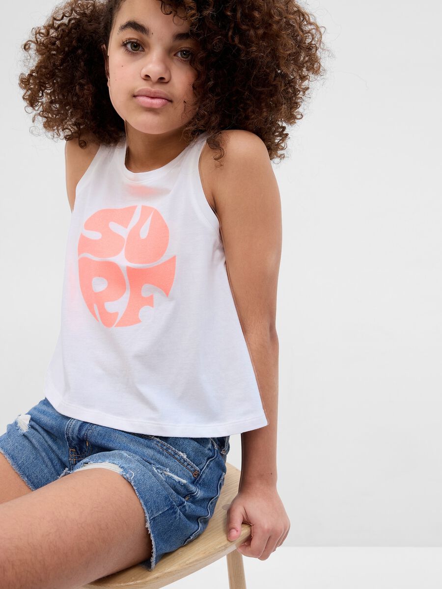 Tank top in organic cotton with print_0