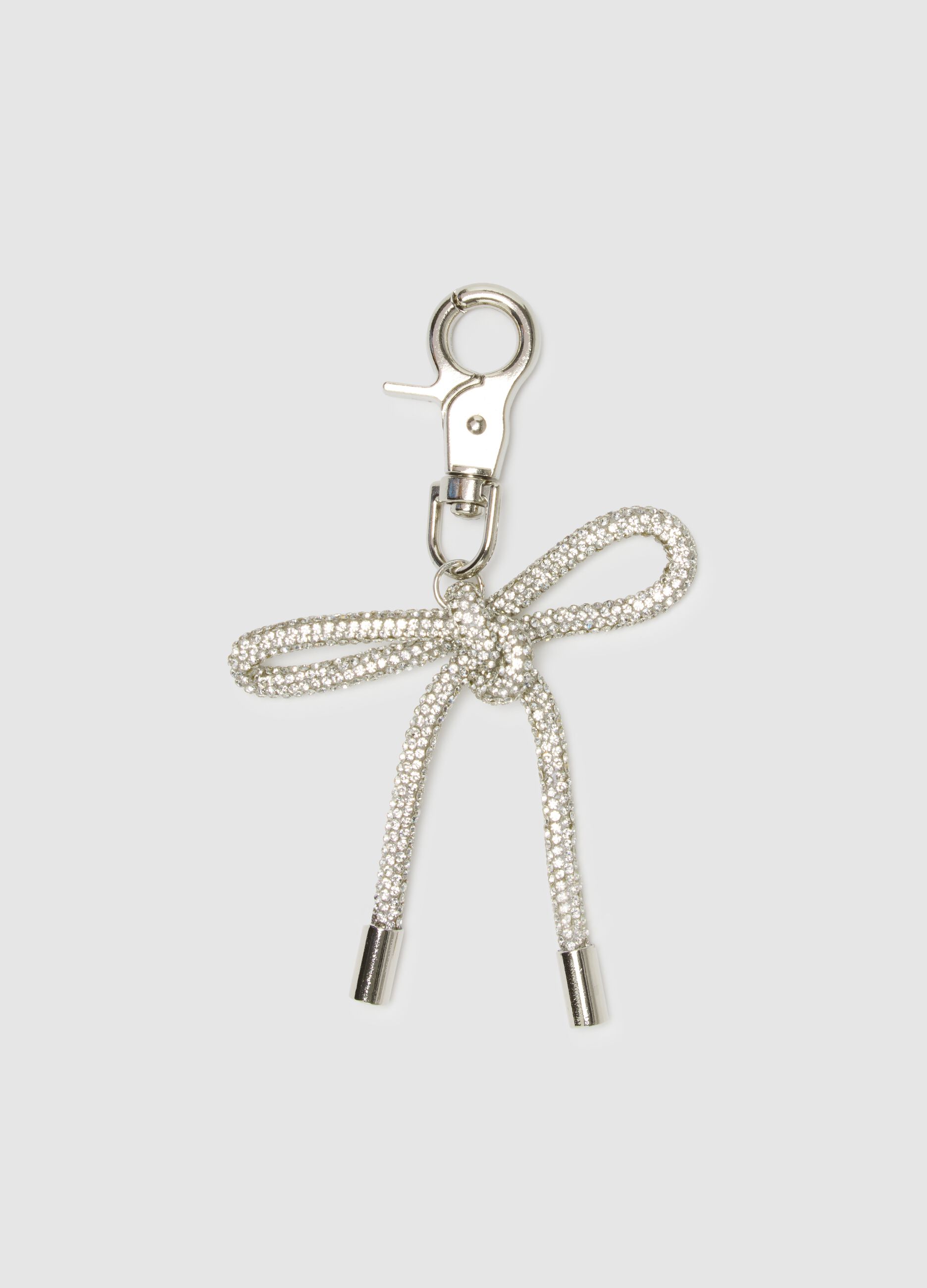 Multicolour Glass Keychain with Bow