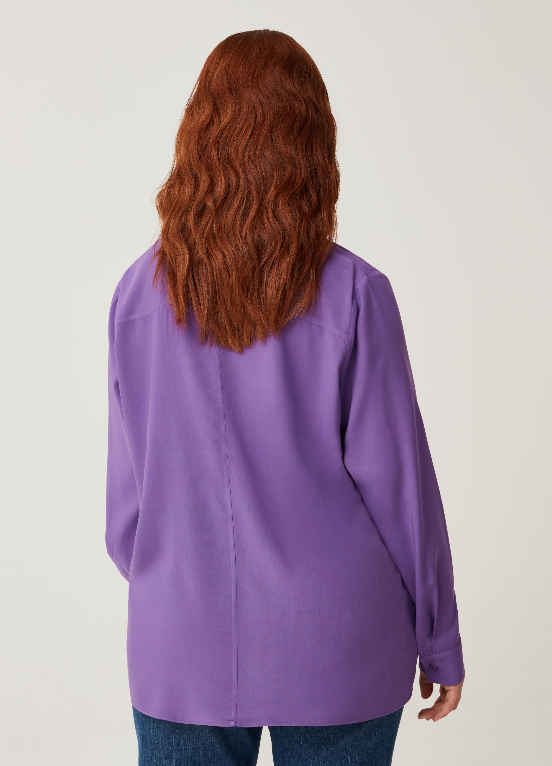 Camicia in viscosa con laccio Curvy MYA_2