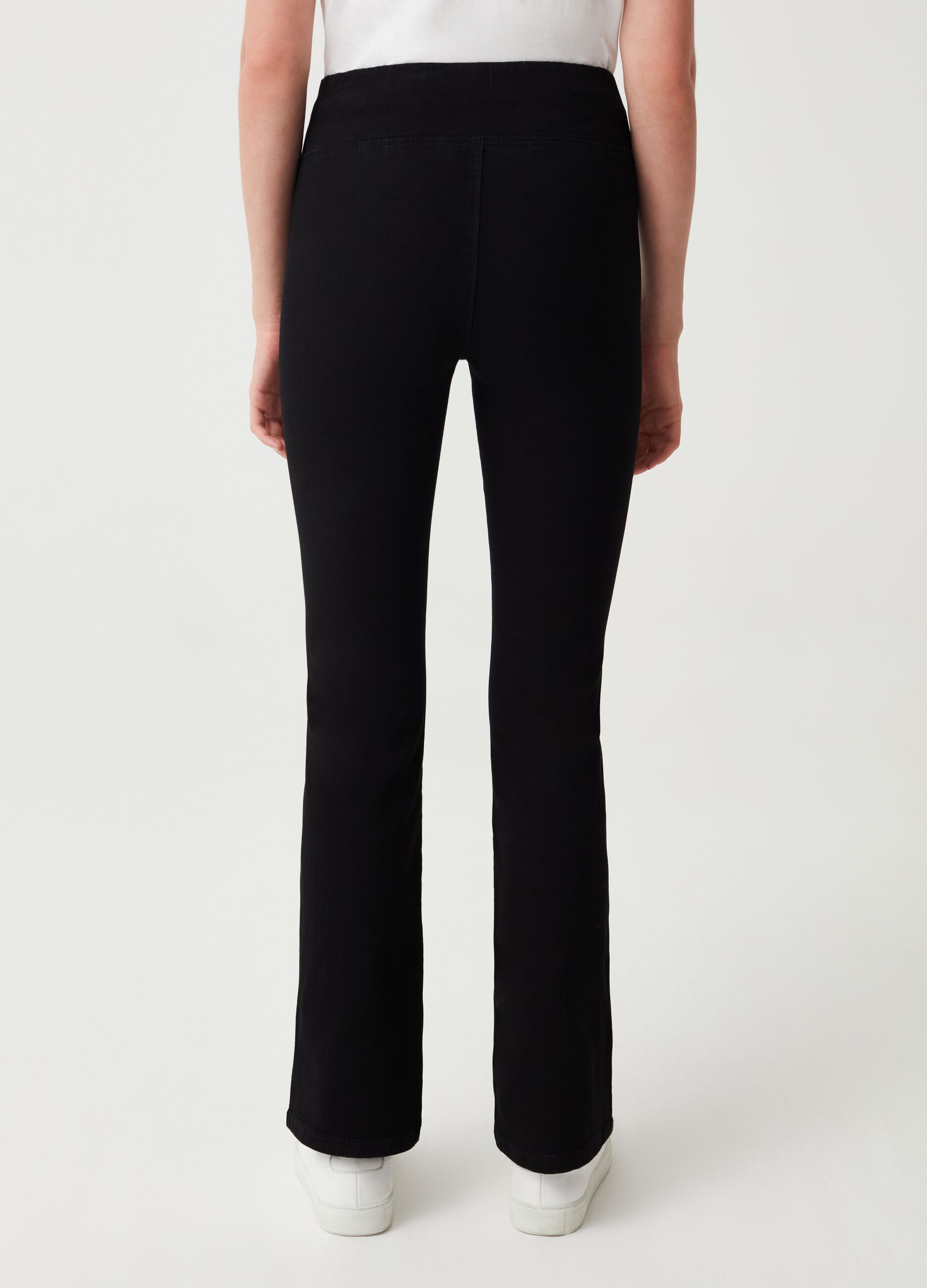 Jeggings flare fit a vita alta_2