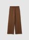 Brown cotton blend joggers regular fit_4