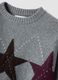 Maglia grigia in tessuto elasticizzato con motivo a stelle over fit_5