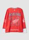Red and white hockey-style T-shirt with Detroit Red Wings print_2