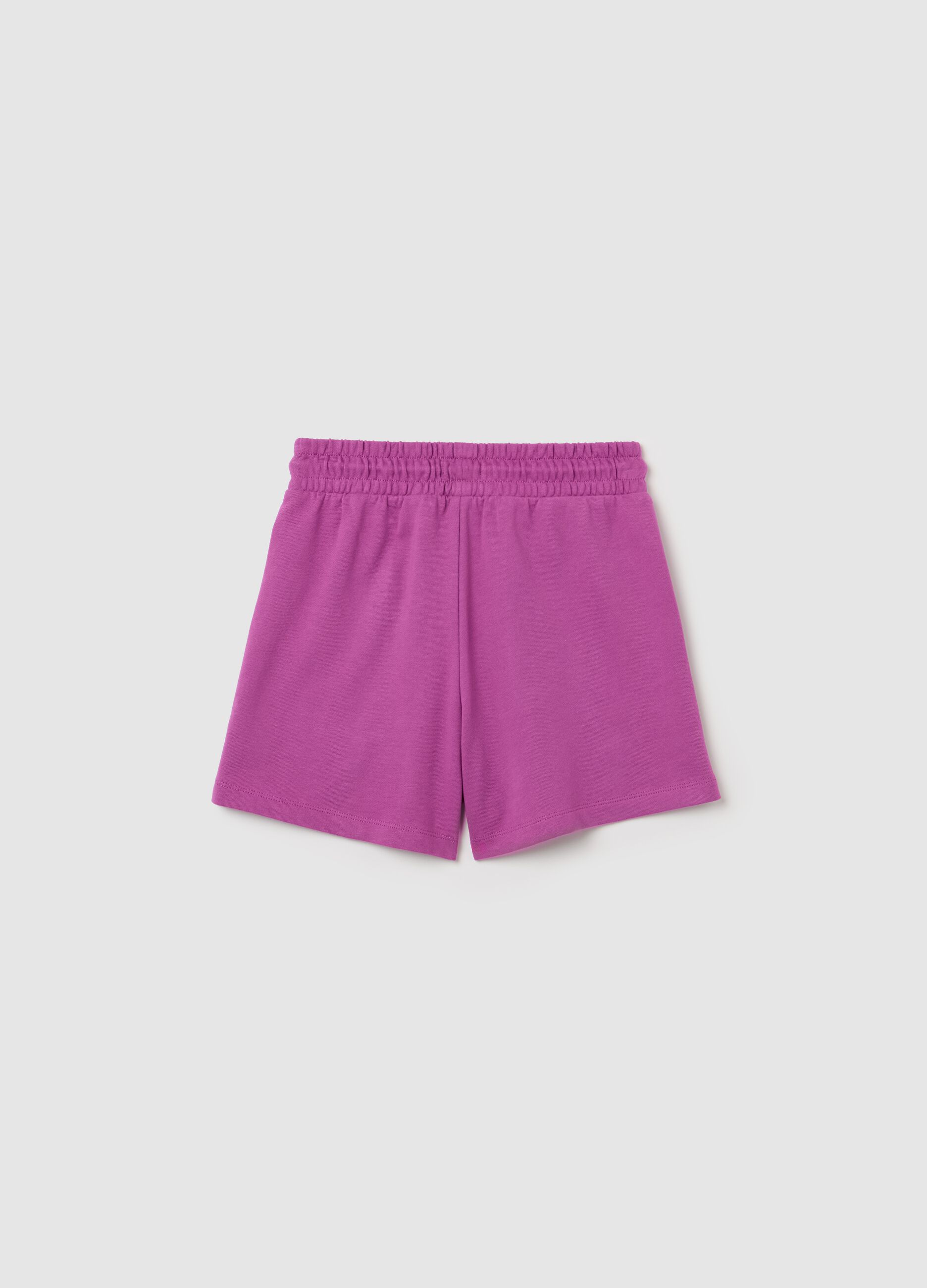 Short da ragazza in puro cotone viola con vita regular