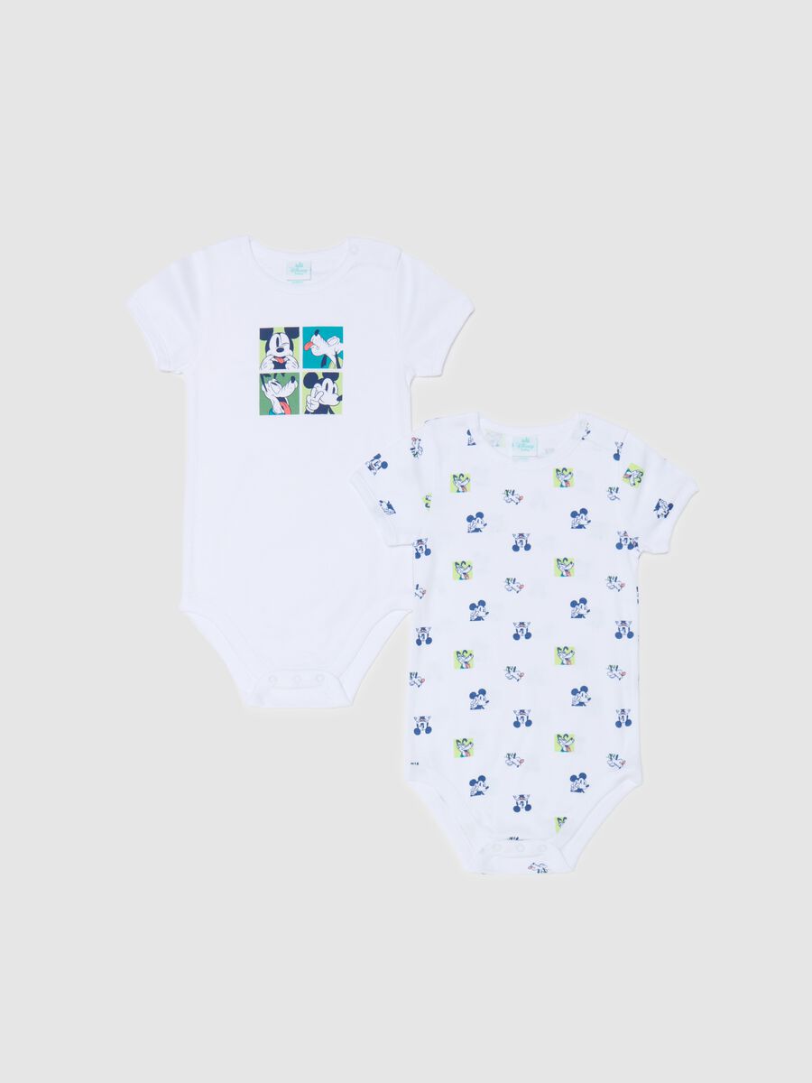 Two-pack cotton bodysuits with Mickey Mouse and Pluto print_0