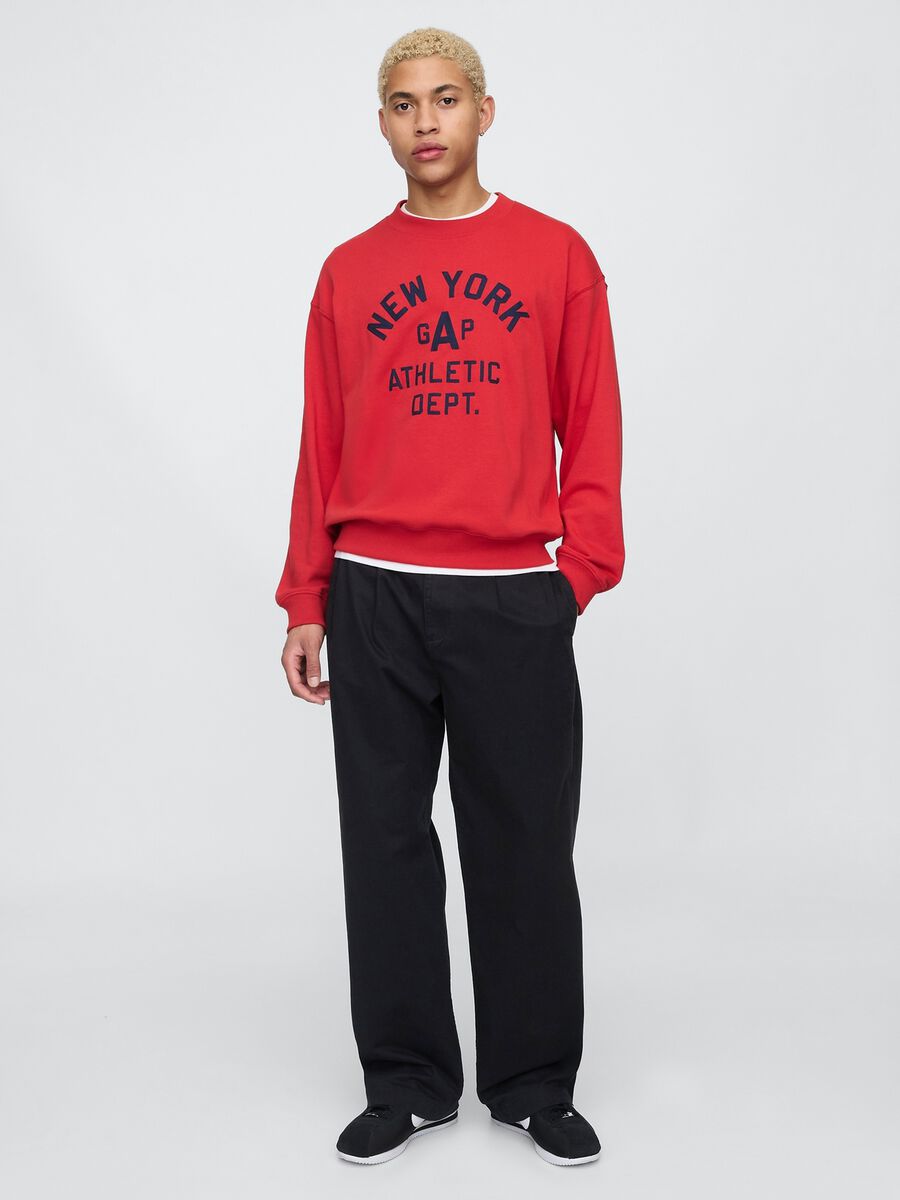 Red Sweatshirt with Gap and New York Print_1