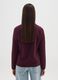 Red fleece sweatshirt with fitted fit and zip_2