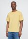 Short Sleeve Yellow Cotton T-shirt_0