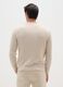 Beige cotton sweater with jacquard pattern_2