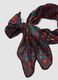Brown pure viscose scarf with printed design_2