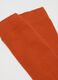 Orange midi socks in cotton blend_1