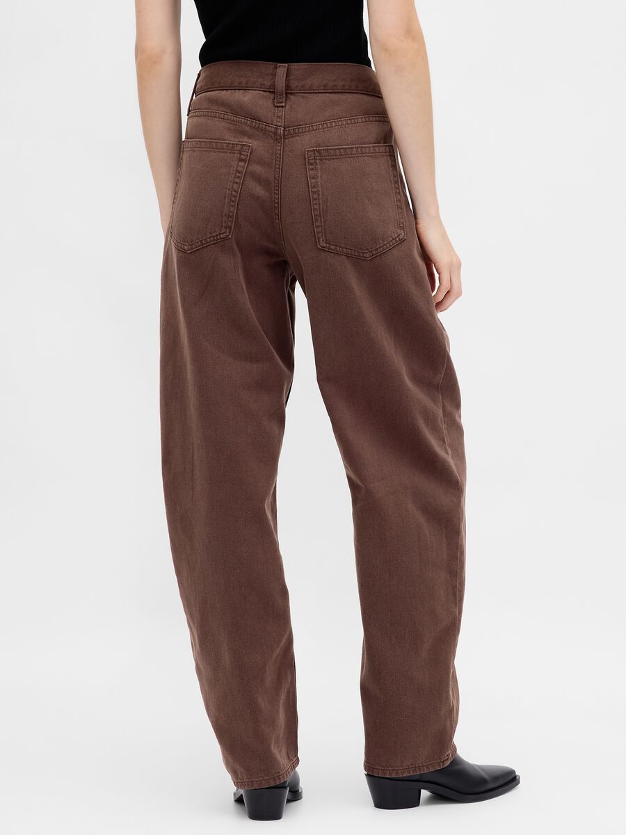 Brown jeans made of cotton and lyocell_3