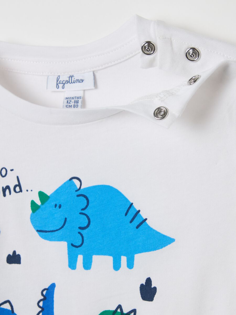 T-shirt with dinosaur print and long sleeves_2