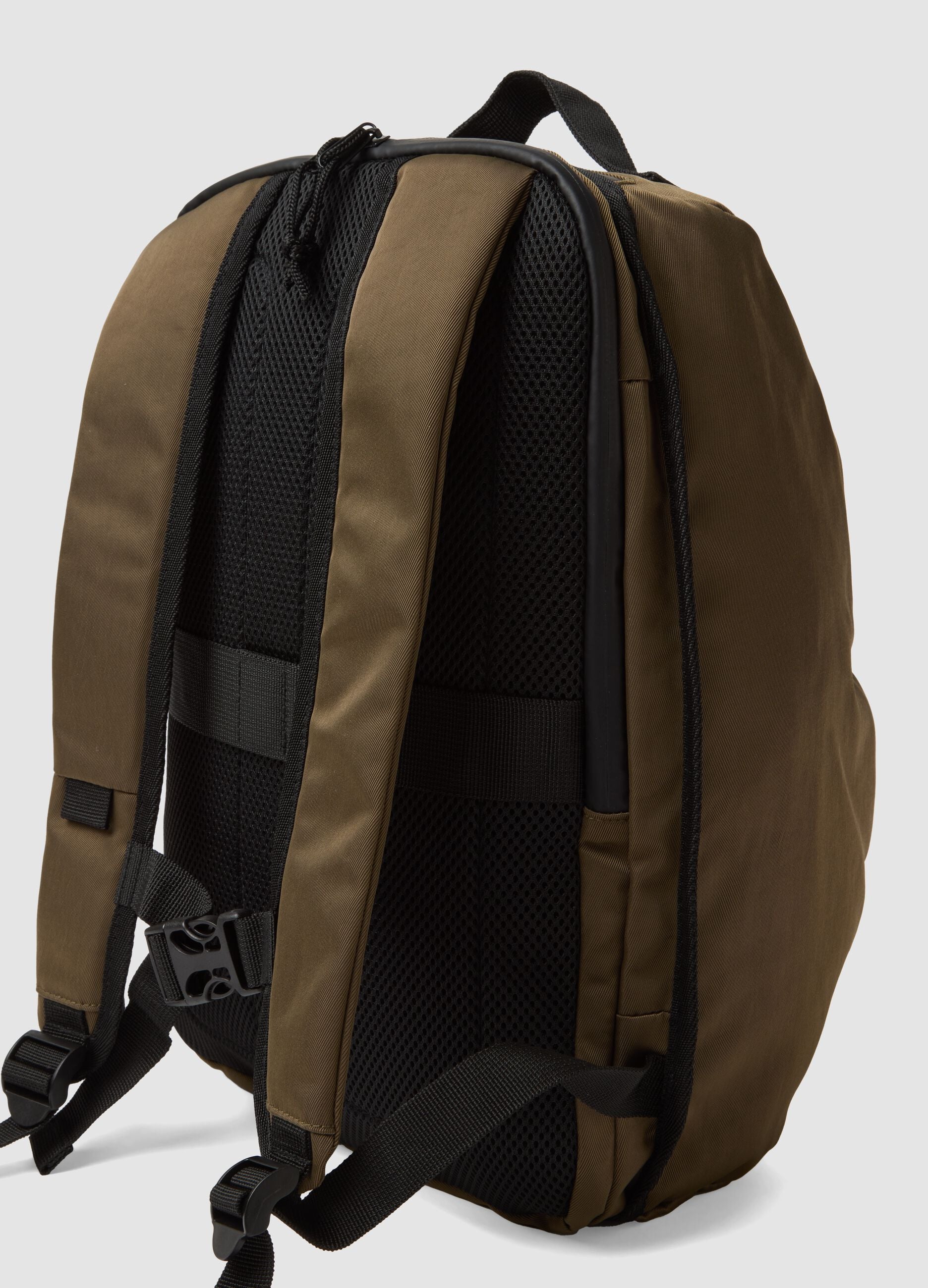 Brown backpack with adjustable straps