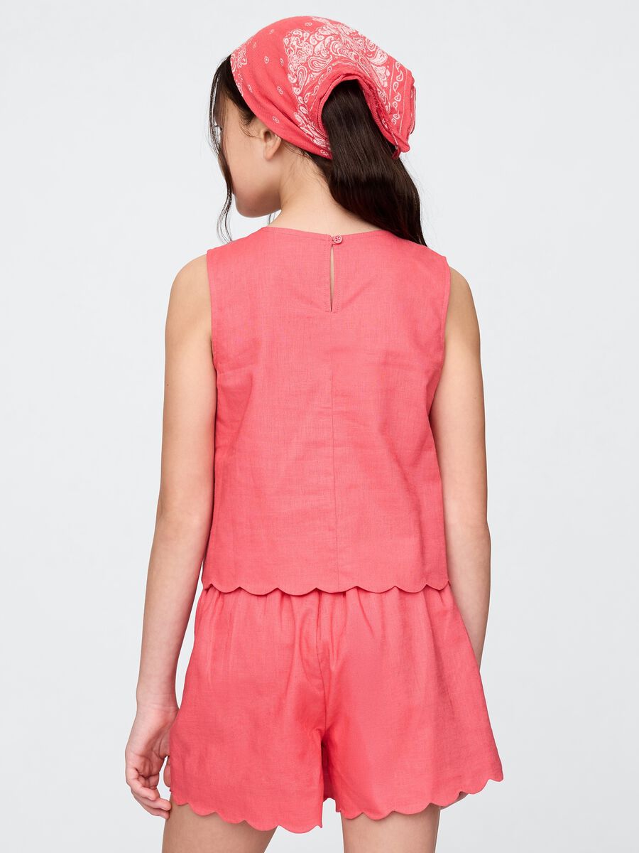 Sleeveless Pink Top with Scalloped Edge_2